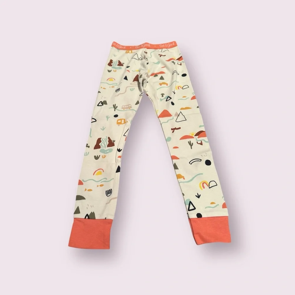 New With Partial Tag Toddler Cat & Jack Coral and Cream Southwest Theme Pajamas
